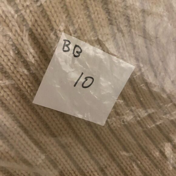 Vtg Chelsea Studio Womens XL Cream Chunky Cable Knit Cardigan Zip Up Cabin Comfy - Picture 12 of 12